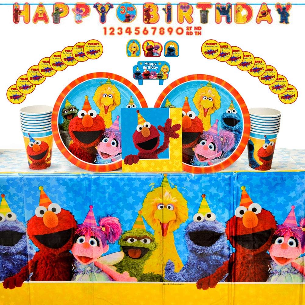 nusswahn.de Party Supplies Toys & Games and Candle Set Add an Age For Sesame Street Banner Template