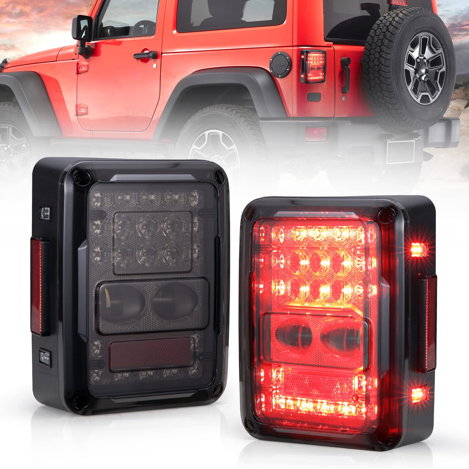 AMERICAN MODIFIED LED Tail Lights for 2018-2023 Jeep Wrangler JL AMERICAN MODIFIED LED Tail Lights for 2018-2023 Jeep Wrangler JL