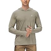 Roadbox Mens UPF 50+ Long Sleeve, Sun Hoodie Fishing Shirts for Men, UV Protection Hooded for Hiking Running Workout
