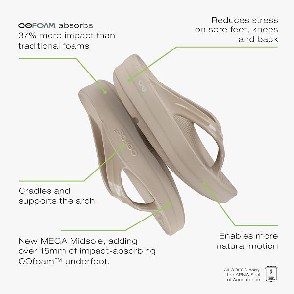 OOFOS OOMEGA OOLALA RECOVERY SANDAL, NOMAD – WOMEN’S SIZE 7