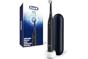 Oral-B iO Series 2 Limited Rechargeable Electric Powered Toothbrush, Night Black with 1 Gentle Care Brush Head and 1 Black Tr
