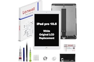 LENWELL iPad Pro 10.5” 2017 True Original OEM Display Digitizer LCD Screen Replacement Touch Assembly A1701 A1709 Premium Repair Toolkit + Free Install (White)