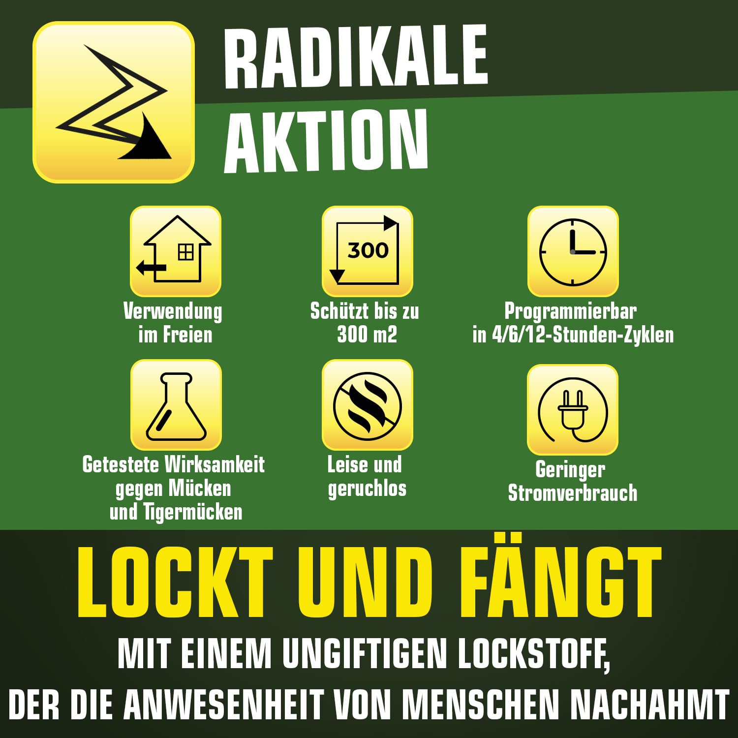 K.PRO Elektrische Mückenfalle + 1 Lockstoff-Spritze 3