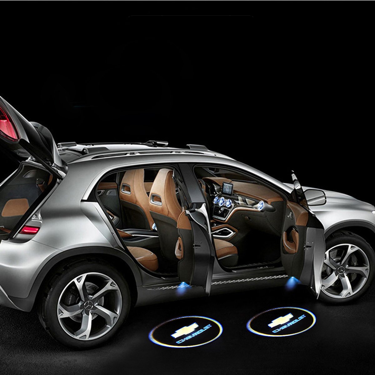 Wireless Projector Car Logo Shadow Door Welcome Step Led Light For Chevrolet .. 19 71T2MfSBmAL