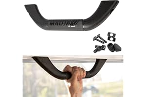 MADJAX Universal Golf Cart Hard Grab Handle | Automotive Style Black Sturdy Rubber Finish | Compatible with Club Car, EZGO, Yamaha, XSeries with RedDot Versa Triple Track Tops