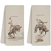 Jvpke Western Bathroom Decor, Couples Gifts, Western Kitchen Bath Towels, Cowboy Bathroom Decor Set of 2, Gifts for Couples, Western Dish Towels, Western Hand Towels 16×24 in, 342hslc-mj-two
