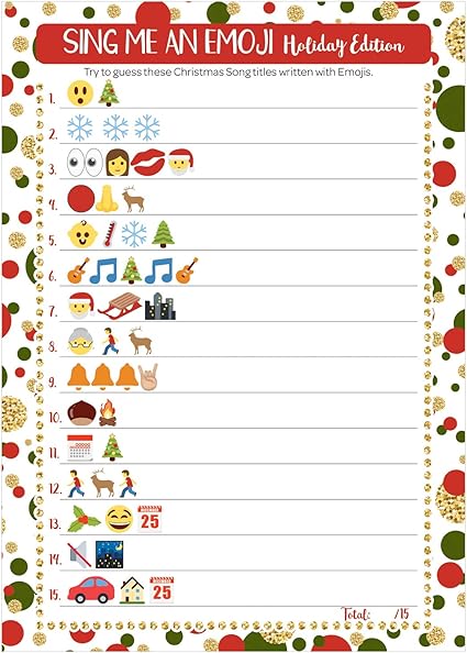 Amazon クリスマスパーティーゲーム Sing Me An Emoji 25プレーヤー Distinctivs ホーム キッチン