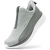 FitVille Men's Extra Wide Slip on Walking Shoes with Arch Support Men Slip on Sneakers for Foot Pain Relief-Stepease V2