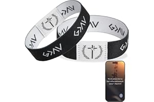 AMAQUANG Bible verse bracelets Christian Bracelet Bible Verse Wristbands With NFC music Inspirational Daily Bible Verse Bracelets for Women Men Teens Valentine Gifts For Him and Her