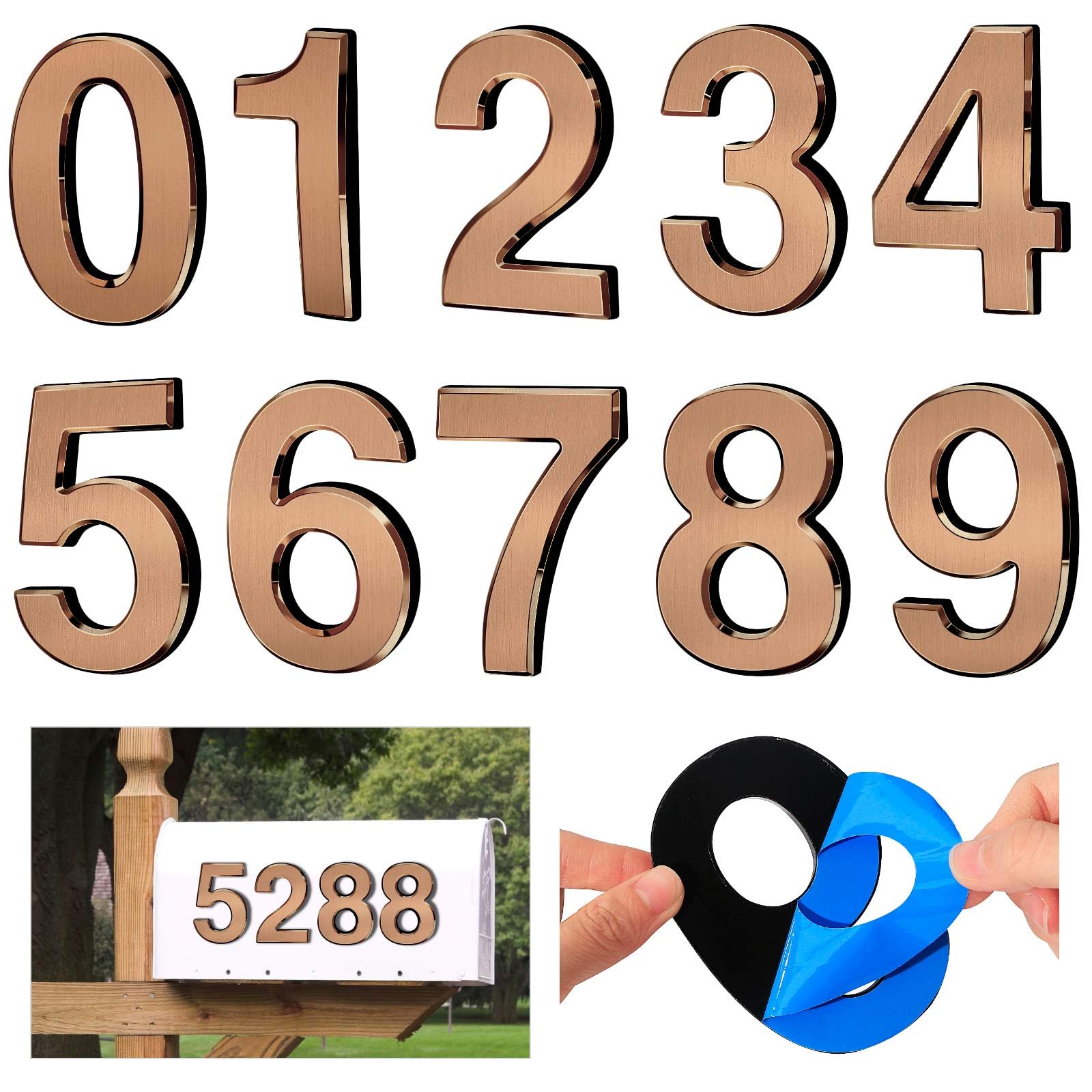 Ranslen 10 Pieces 4 Inch High House Numbers