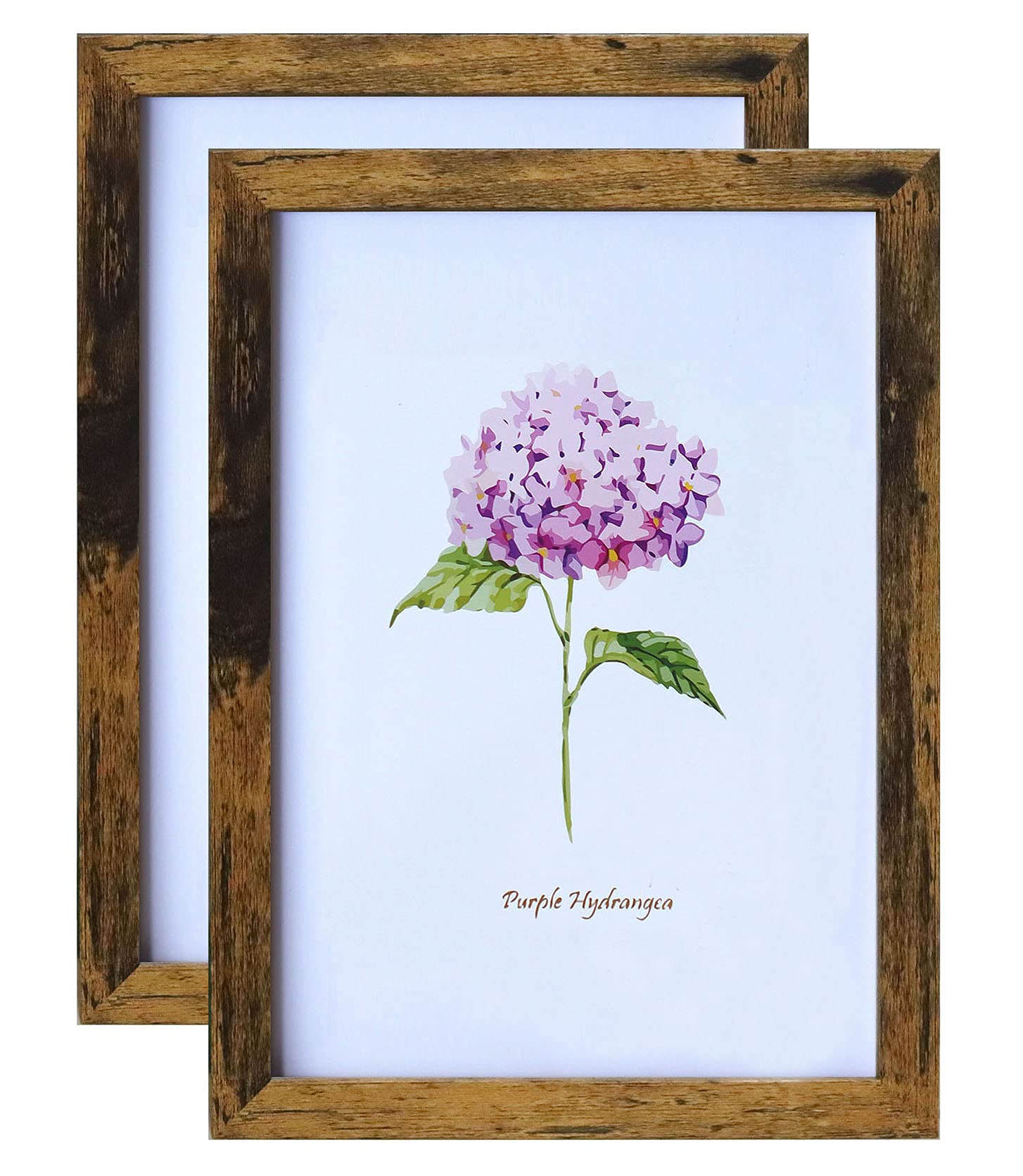 A4 Rustic Wooden Photo Frame Brown Picture frames A4 Picture Frame for Tabletop or Wall Display 2 Packs — image 1