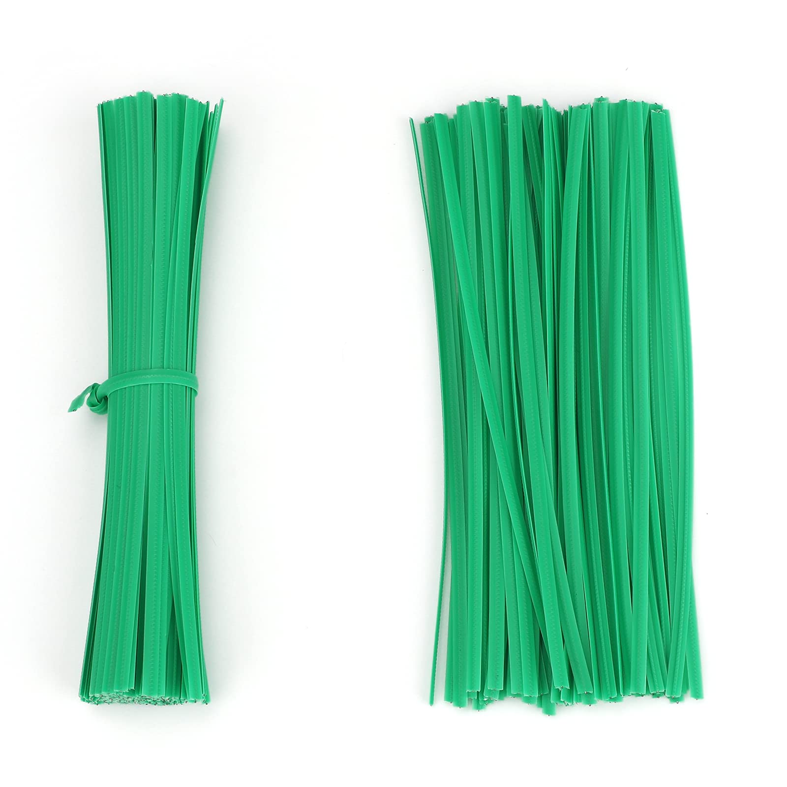 KINGLAKE 200 Pcs 13cm Flexible Garden Twist Ties, Green Soft Plant Wire Ties Plastic Coated Plant Support Ties for Tying Plants Shrub, Multipurpose Cable Bag Ties