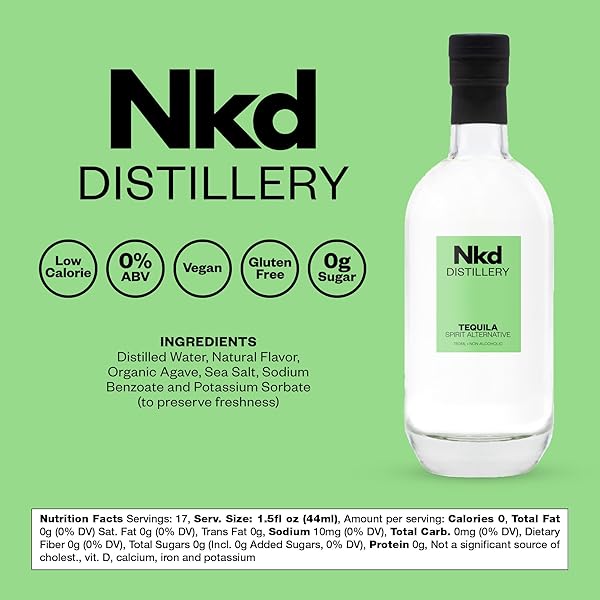 NKD DISTILLERY NON-ALCOHOLIC TEQUILA – 750ML