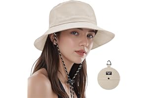 Passionate Adventure Waterproof Bucket Hat for Women Packable Sun Hat with Wide Brim UV Protection Beach Hiking Outdoor Hat
