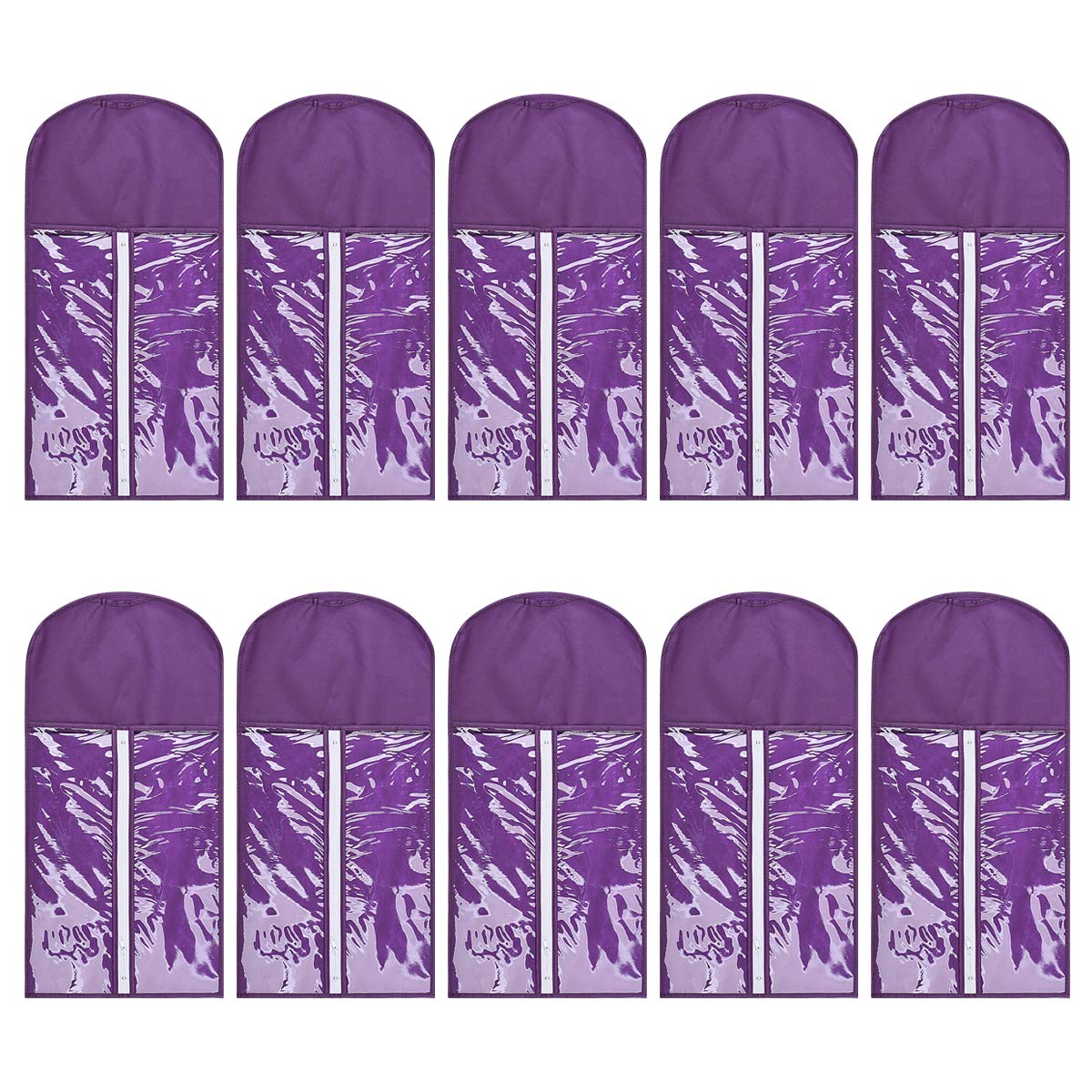 Wig Storage Bag Holder Case, Wigs Pouch Dust-Proof Organizer Protect for Professional Hair Extensions, Pack of 10 (Purple) — image 1