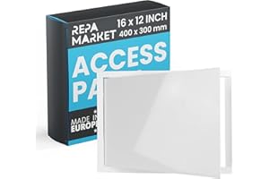 Repa Market 16 x 12 Inch Wall Access Panel for Drywall – White ABS Plastic Wall Hole Cover Plate/Plumbing Access Panel for Drywall & Ceiling/Cover Plates with Latch – Durable Service Hatch
