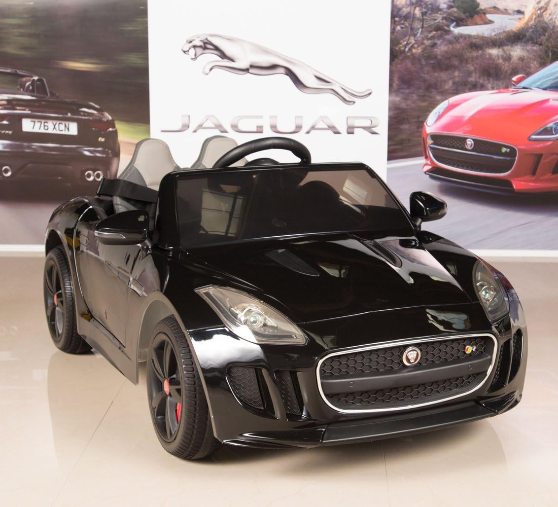 BIG TOYS DIRECT Jaguar F-TYPE 12V Kids Ride On Battery Powered Wheels Car with 2.4GHz RC Remote, Black
