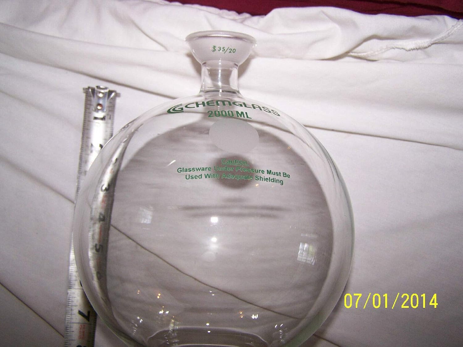 labtechsales Lab Glassware Chromatography Column 2000ml Reservoir 35/20