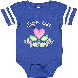 inktastic Gigi's Girl- Heart Flowers Baby Bodysuit