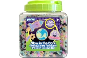 Perler Beads Glow in the Dark Beads for Kids Crafts, 11000 pcs