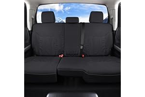 Truckiipa Rear Seat Covers for Dodge Ram, Automotive Seat Covers for Cars Trucks, Pickup Car Seat Cover Canvas Protector, Fit for 2009-2018 Ram 1500 Crew Cab,2010-2024 Ram 2500 3500 Crew Cab,Black