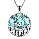 KZX Mountain Necklace/Wave Necklace Stering Silver Mountain and Sea Wave Necklaces Natural Item Jewelry for Women Wife Mother