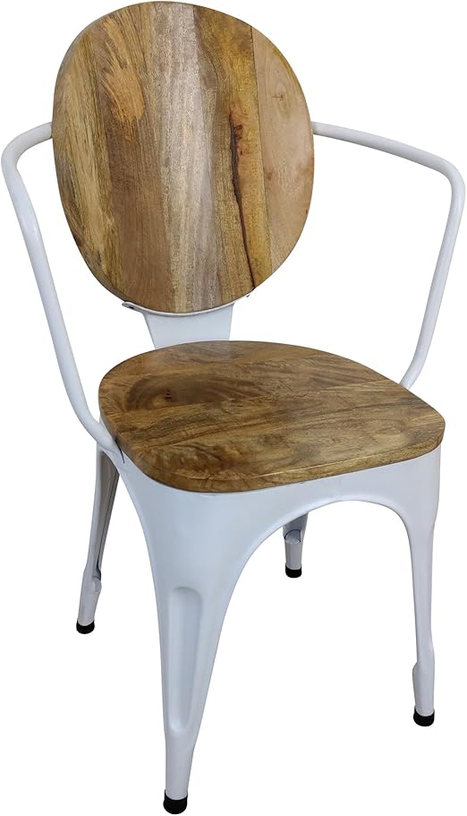 Stuhl Weiss Esszimmerstuhl Industrie Design Massivholz Handarbeit Industrial Art Amazon De Kuche Haushalt