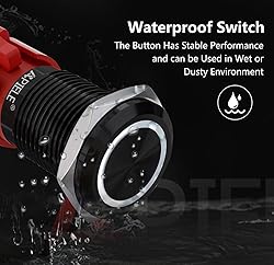 APIELE 10 Amp 16mm Latching Push Button Switch 12V