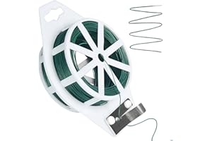 Tenn Well Green Floral Wire, 328 Feet 22 Gauge Soft Craft Florist Wire with Built-in Cutter for Flower Arrangements, Wreath Making, Christmas Ornaments, Gardening, Crafts