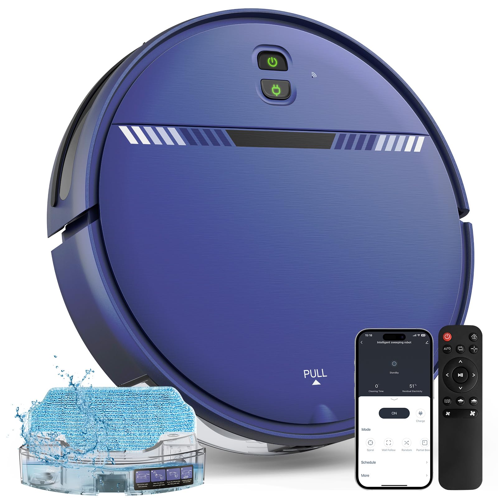 Photo 1 of XIEBro Life Robot Vacuum and Mop Combo, Robotic Vacuum Cleaner 2 in 1 with WiFi/App/Voice, Schedule, Water Tank and Dustbin, Self-Charging, Slim, Ideal for Hard Floor, Pet Hair, Carpet
