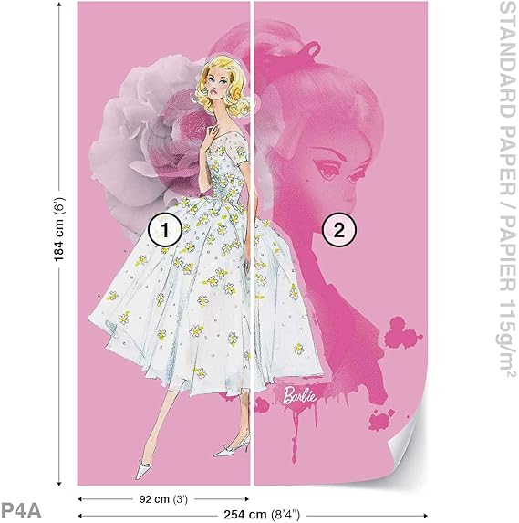 Barbie Wall Mural Photo Wallpaper Room Décor (3230WS), Wall Stickers