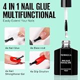 TOMICCA Gel Nail Glue 15ml 4 in 1 Clear for Acrylic Tips Press On Nails view 3