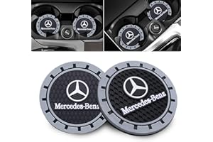 XIGRALUCK Car Cup Coaster Compatible with Mercedes Benz A-Class C-Class CLA CLS AMG GLC GLE GLS Recessed Silicone Cup Holder Coaster Interior Accessories 2.75in 2Pieces