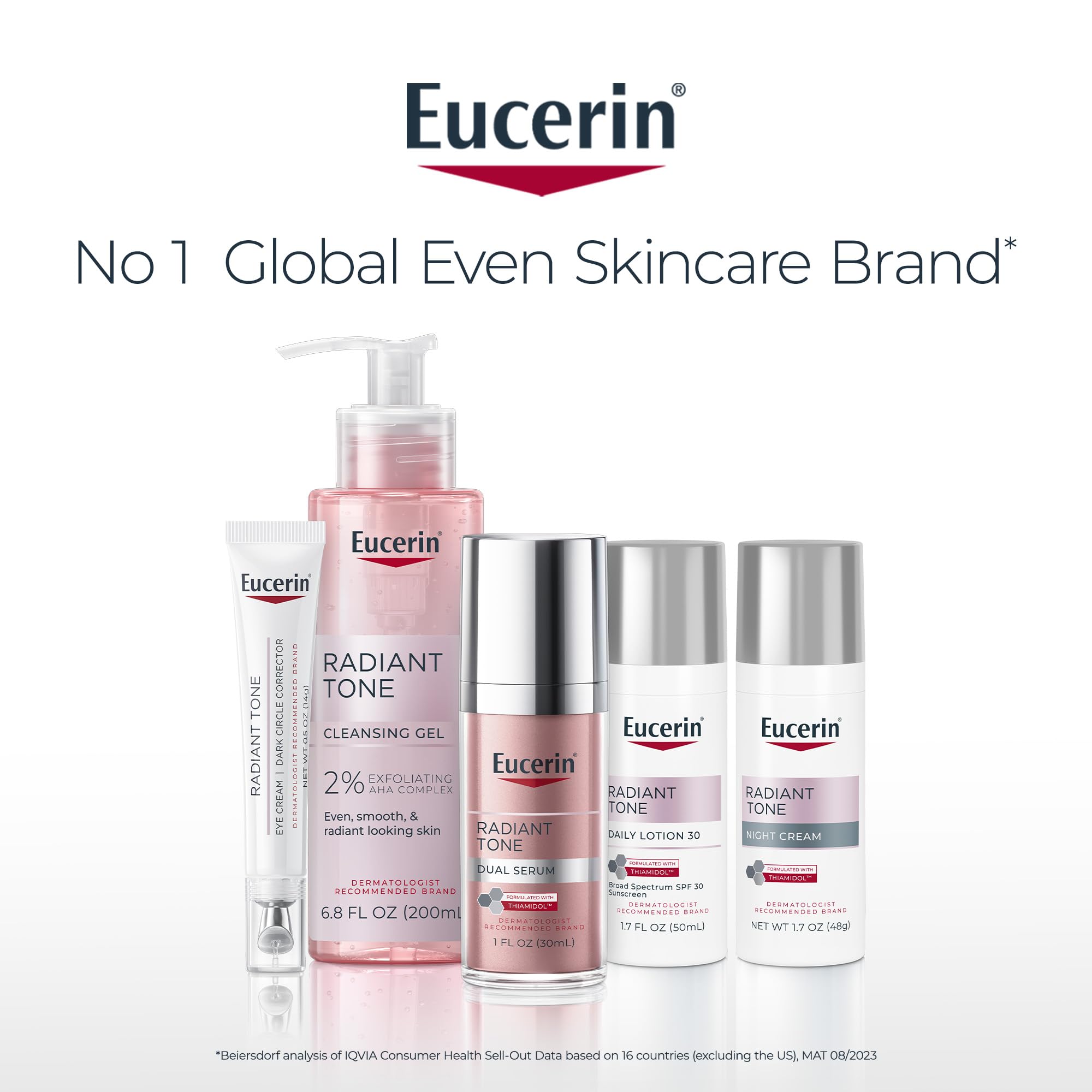 Eucerin Radiant Tone Dual Serum Dark Spot Corrector, Dark Spot Serum with Thiamidol and Hyaluronic Acid, Helps Visibly Reduce the Look of Dark Spots, Holiday Gifts for Self Care, 1 Fl Oz Bottle