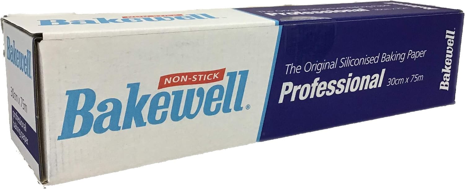 Non-Stick Baking Parchment Paper Roll 30cm x 75m by Bakewell for Home and Catering, White