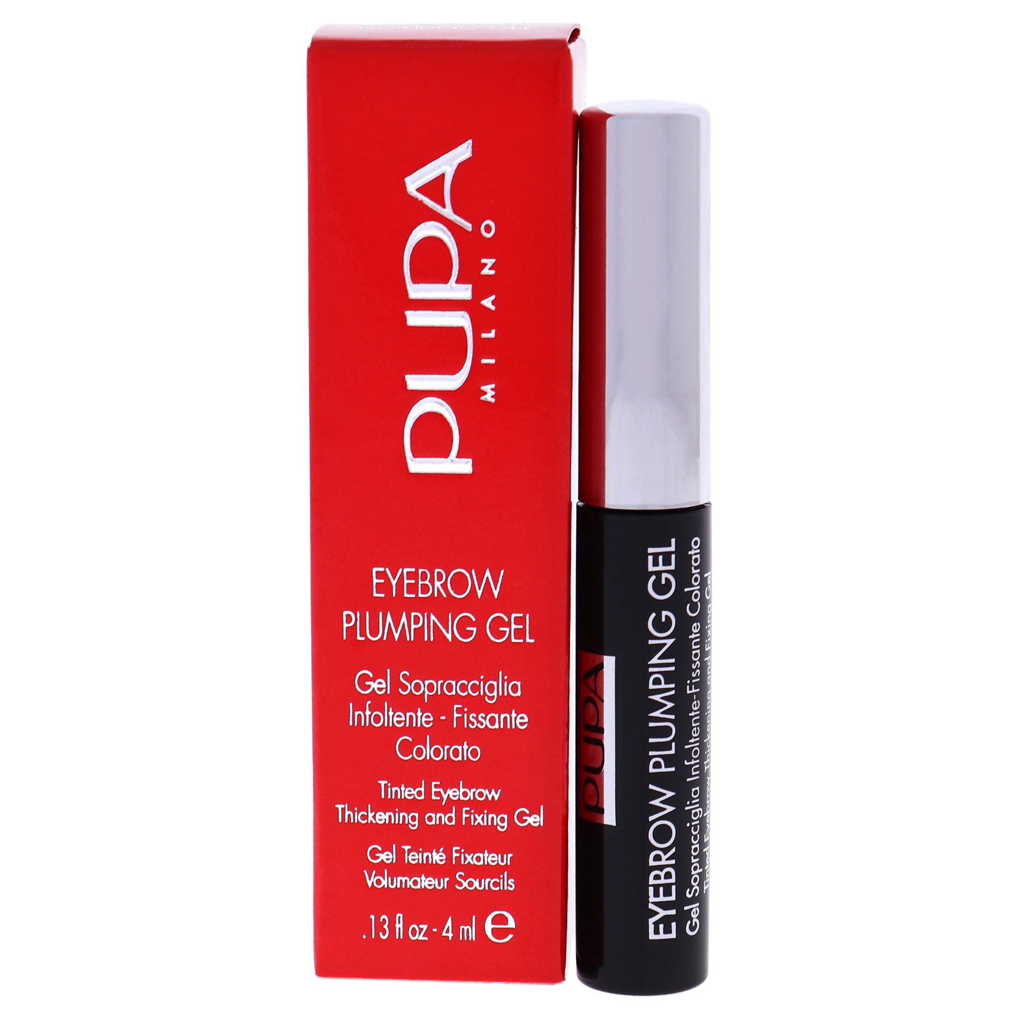 Pupa Eyebrow Plumping Gel - Thickening and fixing eyebrow gel 0.13 fl oz (002 Brown)