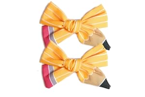 SKIRIFLA First Day of School Outfits Supplies Stuff for Girls,Pencil Hair Clips Hair Bow Hair Accessories for Teen,Back to School Hair Clips Bows Uniform for Student (2Pcs)