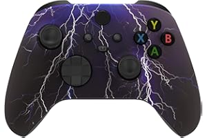 eXtremeRate Soft Touch Purple Storm Front Housing Shell Case for Xbox Series X & Xbox Series S Controller Custom Accessories - Controller NOT Included