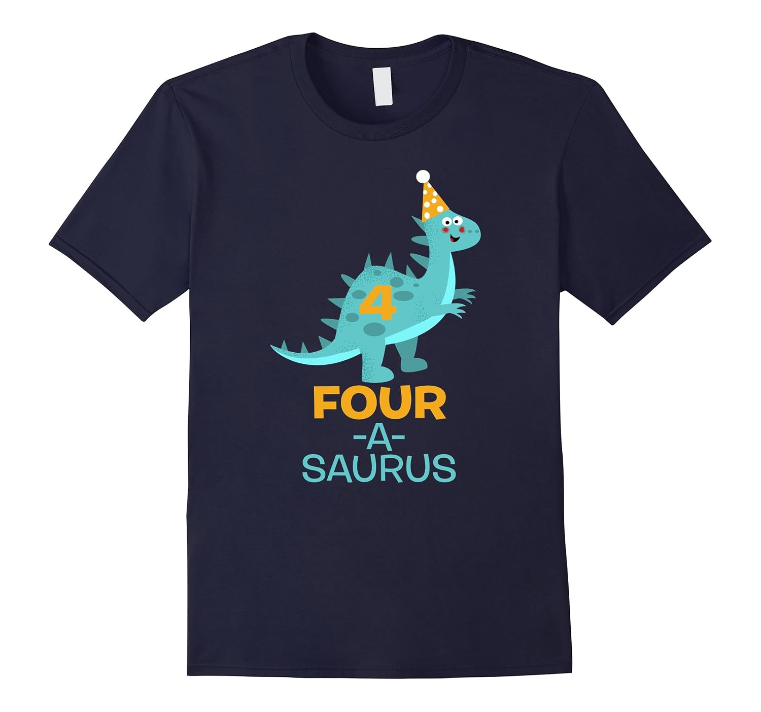 Saurus Dinosaur Birthday Four Years 