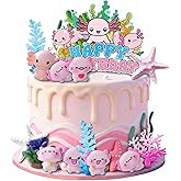 Axolotl Cake Topper Axolotl Birthday Decorations Ocean Cake Topper