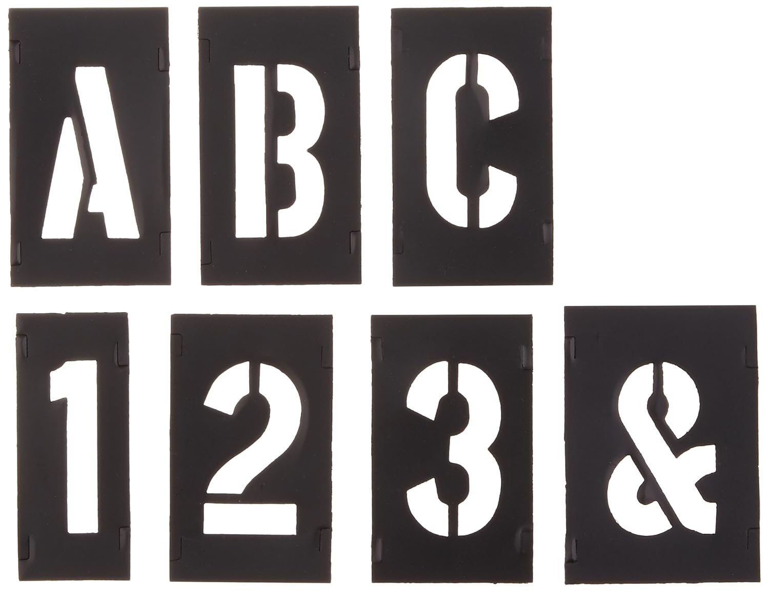 Box Partners Brass Stencil Set of Gothic Style Letters /& Numbers, 3