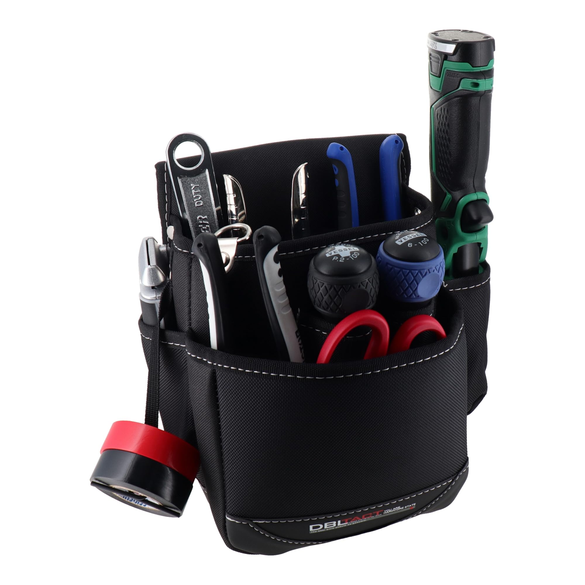 三共コーポレーション DBLTACT 腰袋 2段(200mm/150mm) DT-28-BK商品画像