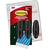 Command Outdoor Metallic Bronze Hooks, 3 Hooks, 4 Strips | Outdoor Hooks For Damage Free Hanging, Hang Wreaths, Signs, Thermometers, Artwork, And Decorations, Removes Cleanly