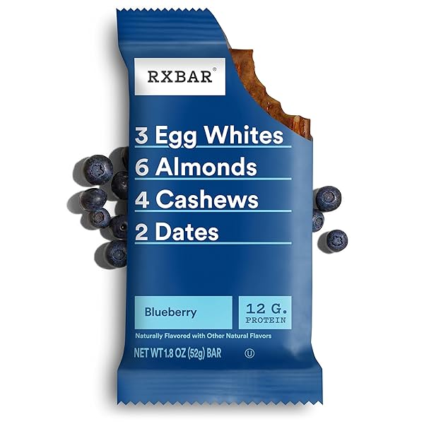 RXBAR PROTEIN BARS, PROTEIN SNACK, SNACK BARS, BLUEBERRY, 9.1OZ BOX (5 COUNT)
