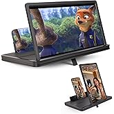 TOSEFES 14" Phone Screen Magnifier, 2026 New 2-in-1 3D HD Portable Projector Screen, Vertical & Horizontal Switch for Movies, Gaming & Live Streaming