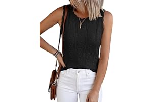 BTFBM Crochet Tops for Women Sleeveless Knit Sweater Vest Tank Top Summer Spring 2026 Cover Ups Beach Vacation Clothes
