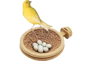 FOIBURELY Bird Breeding Nest Canary Finch Parrot Weave Hemp Rope Nest（4.4inches）