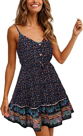 spaghetti strap boho dress