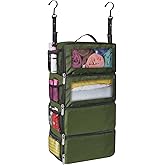 Hanging Travel Luggage Organizer Travel Bag Packing Organizers Luggage Organizer for Suitcase Carry on Closet Hanging Packing Cubes for Travel (Army Green)