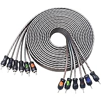 RECOIL RCI617 99.99% Oxygen Free Copper 17ft 6-Channel RCA Audio Cable, Twisted Pair with Noise Reduction